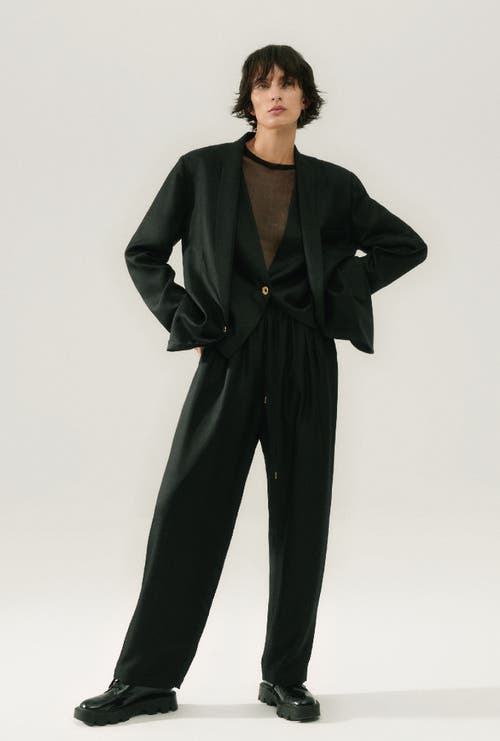 Shop Silk Laundry Twill Miami Blazer Black