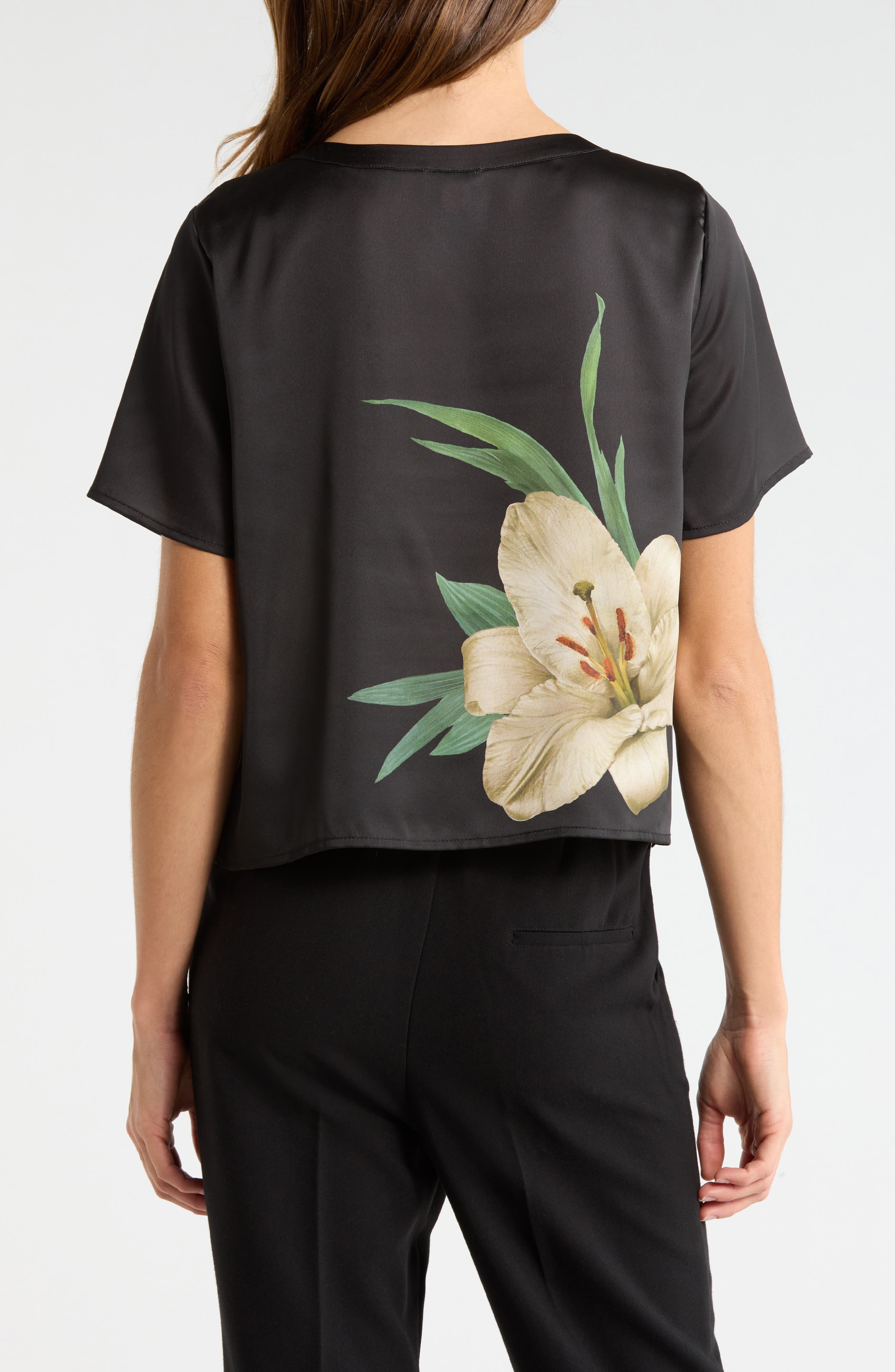 Print Satin Top - image 2