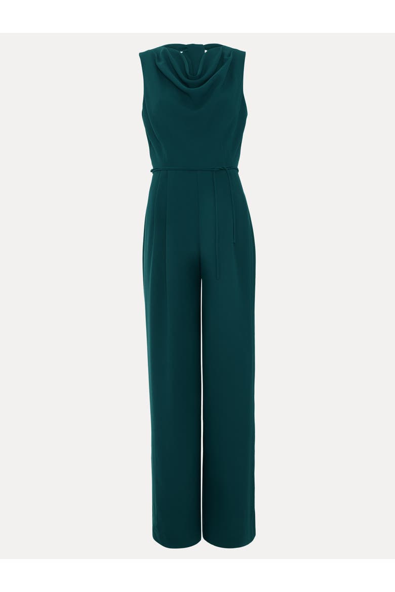 Monique Cowl Neck Wide Leg Jumpsuit, Alternate, color, Teal