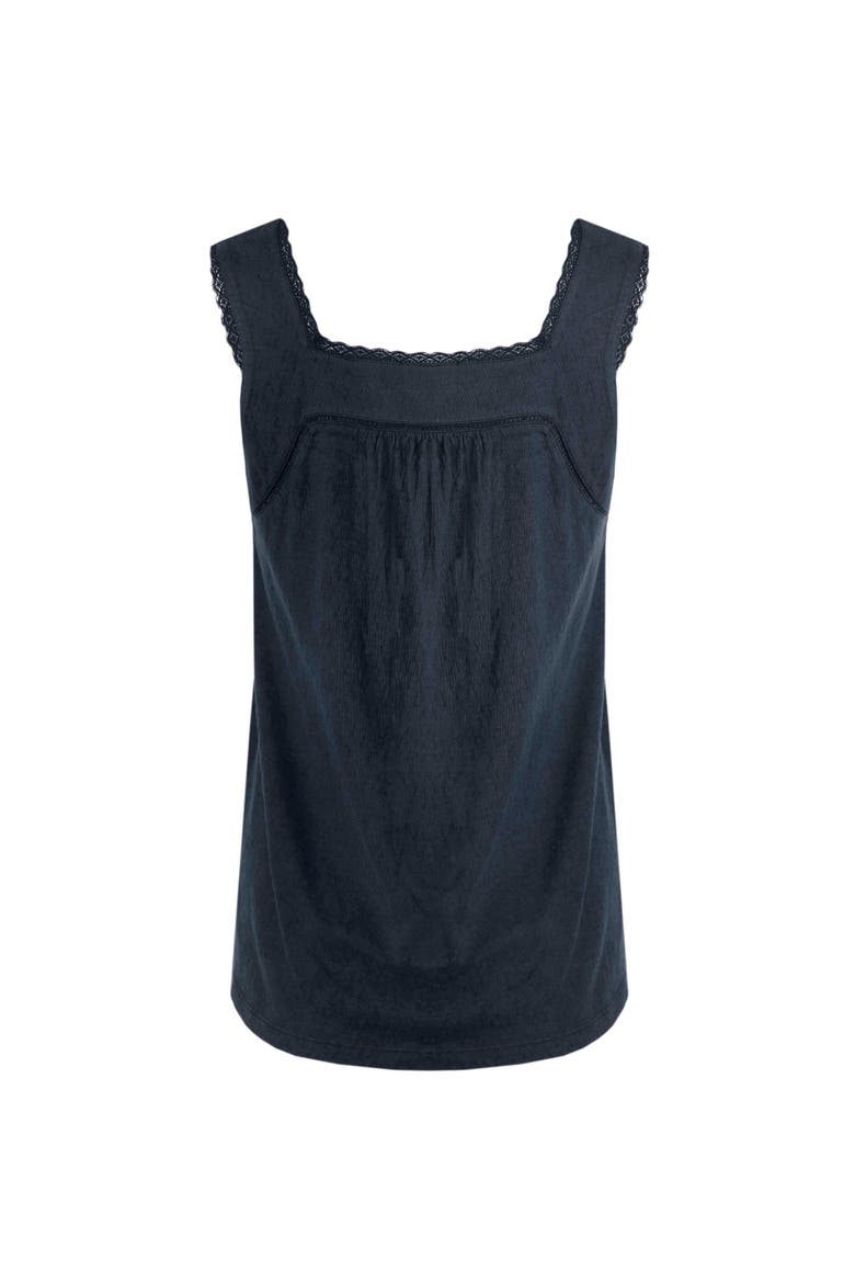 Chelle Square Neck Jersey Vest, Alternate, color, Navy