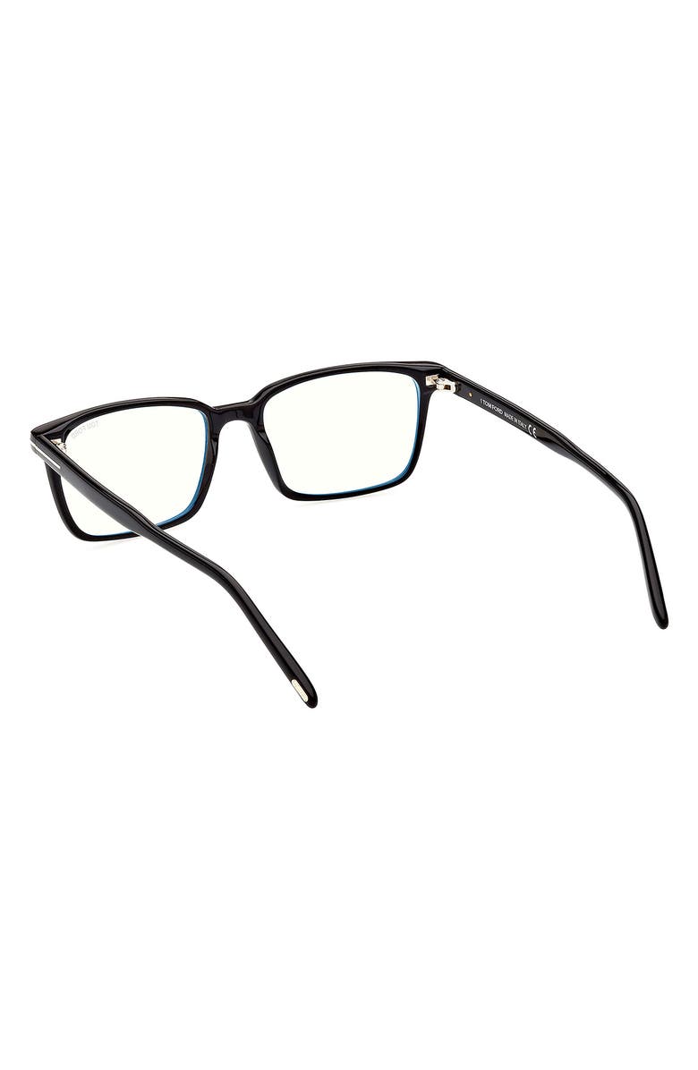 TOM FORD 55mm Rectangular Blue Light Blocking Glasses, Alternate, color, 