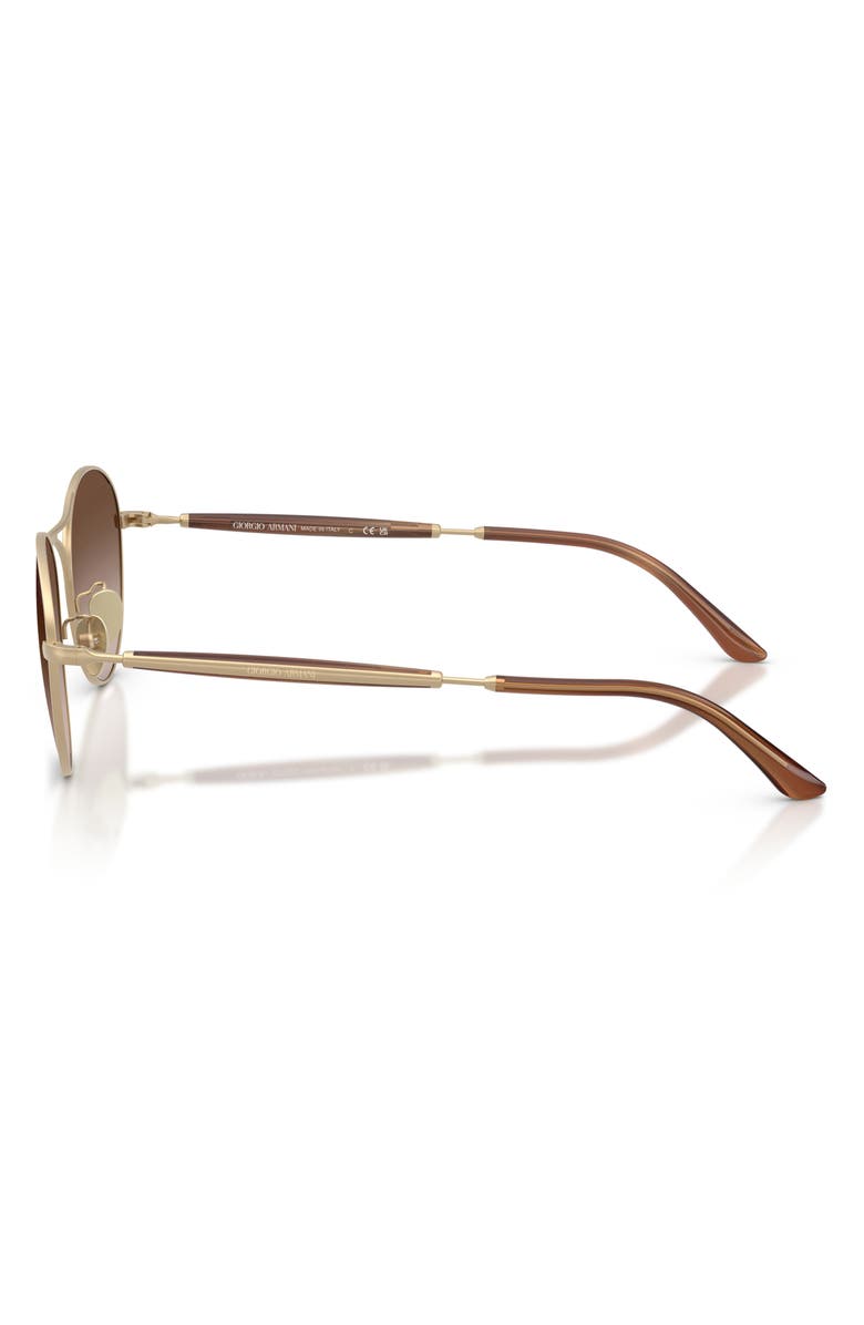 AX Armani Exchange 50mm Round Sunglasses, Alternate, color, Matte Pale Gold / Brown