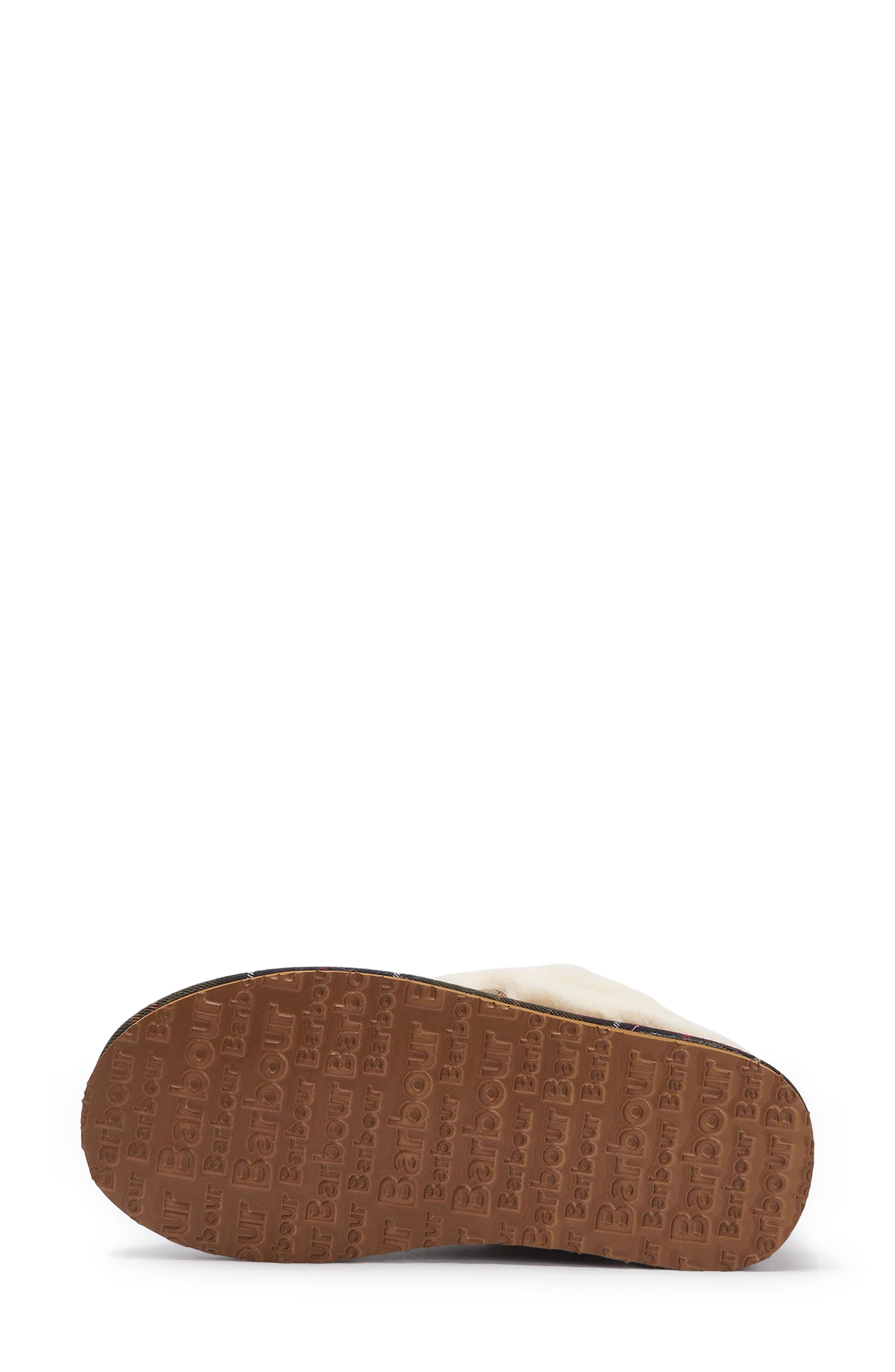 Barbour Eloise Faux Fur Lined Scuff Slipper, Alternate, color, Camel Brown