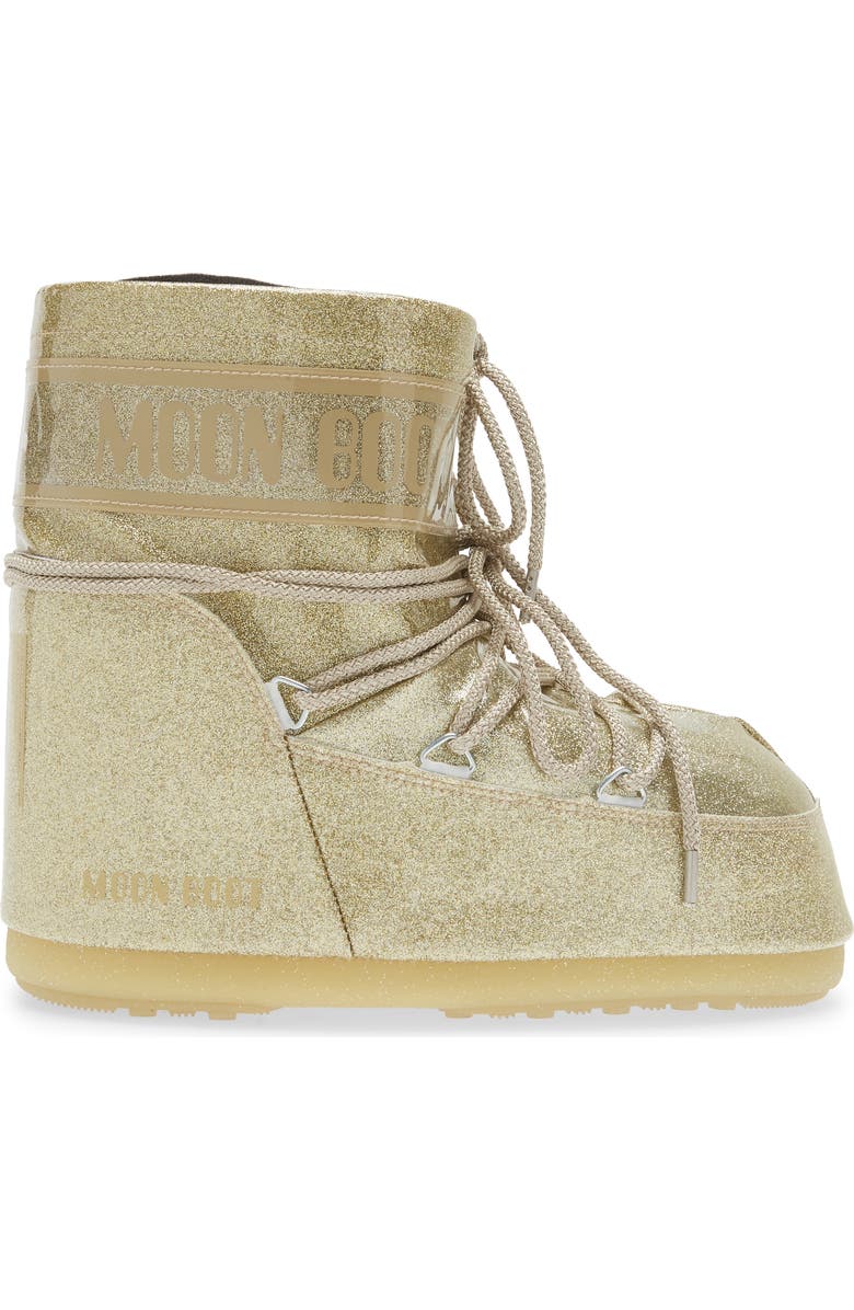 Moon Boot<sup>®</sup> Metallic Glitter Icon Water Resistant Short Boot, Alternate, color,