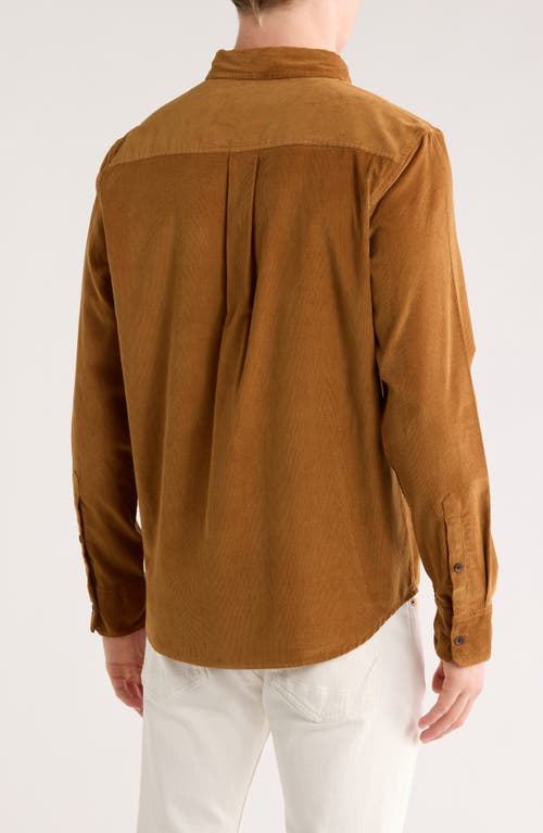 14th & Union Corduroy Button-down Shirt In Brown