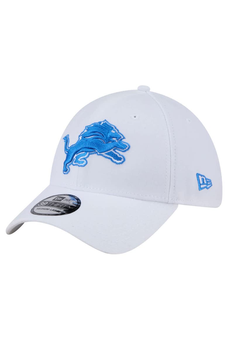Men's New Era White Detroit Lions Main 39THIRTY Flex Hat, Alternate, color, White