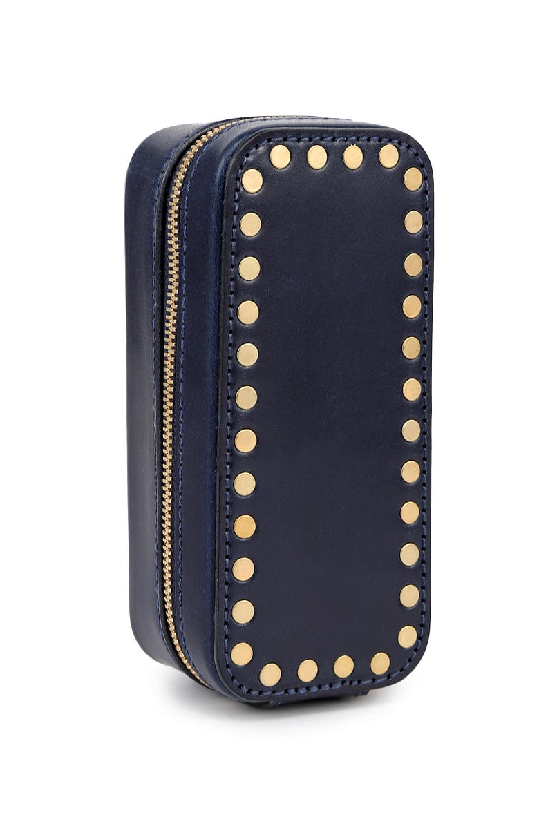 OLD TREND Oblong Genuine Leather Jewelry Box, Alternate, color, Navy