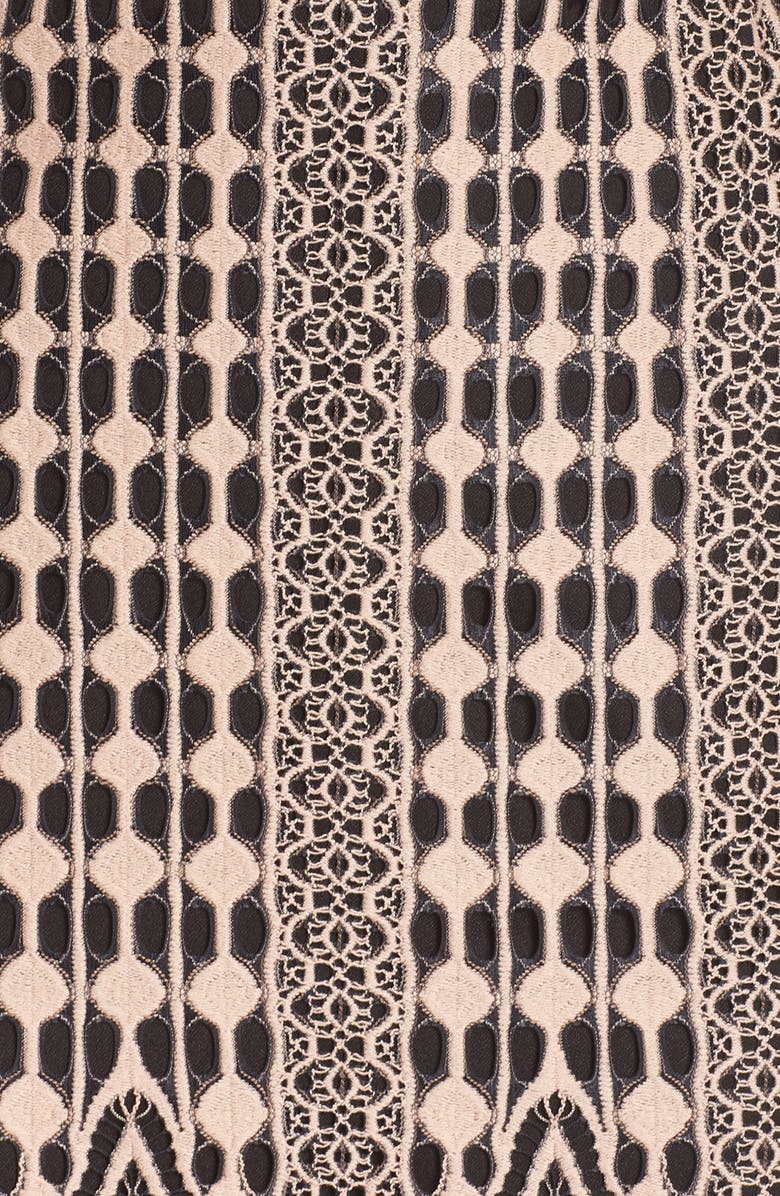 Harlyn Contrast Chiffon Lace Halter Body-Con Dress, Alternate, color, 