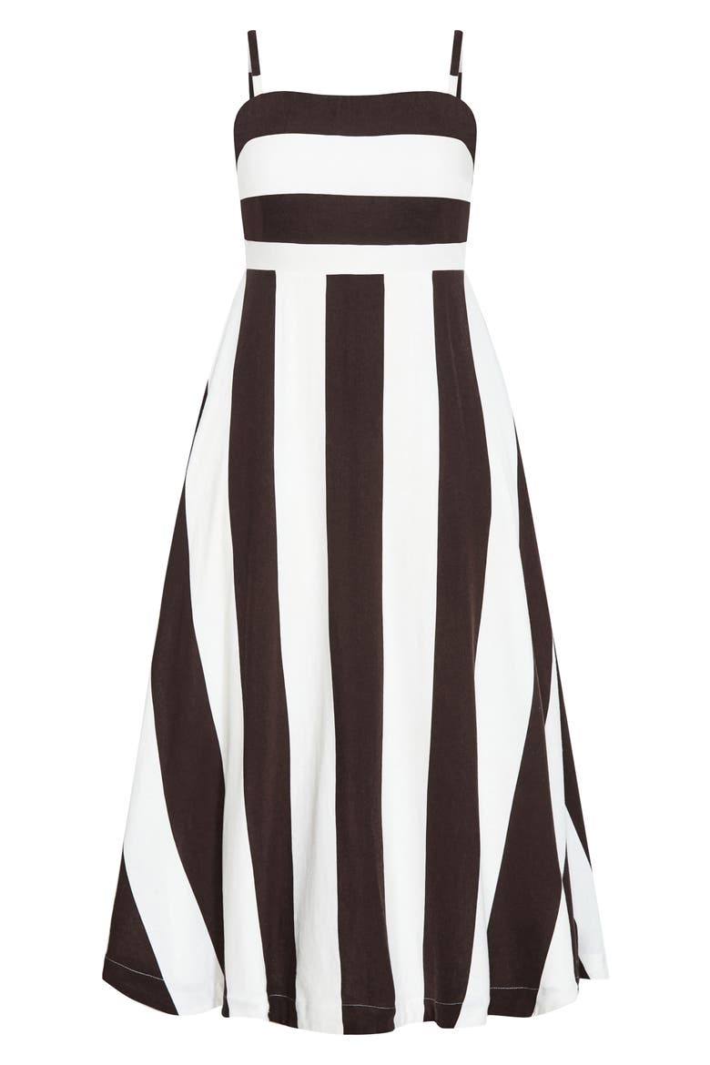 Simone Stripe Maxi Dress, Alternate, color, CHOCOLATE/ IVORY