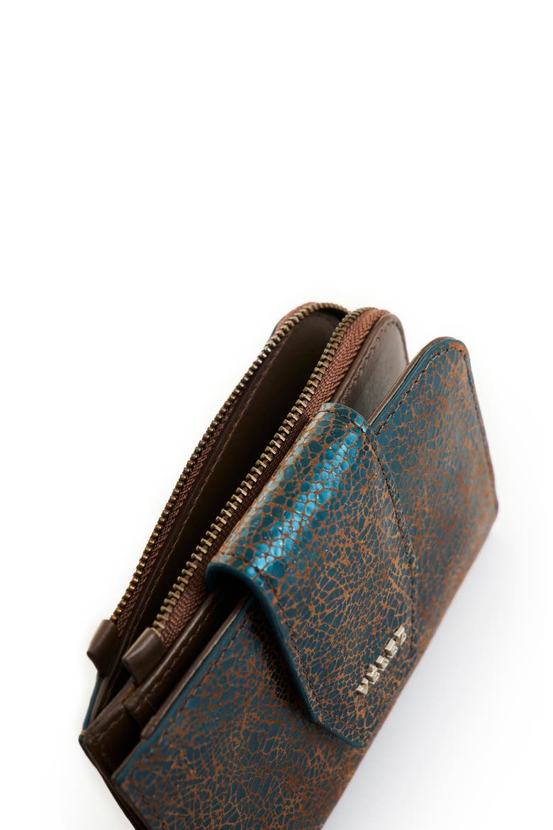 Pearl Folia Leather Wallet, Alternate, color, Blue