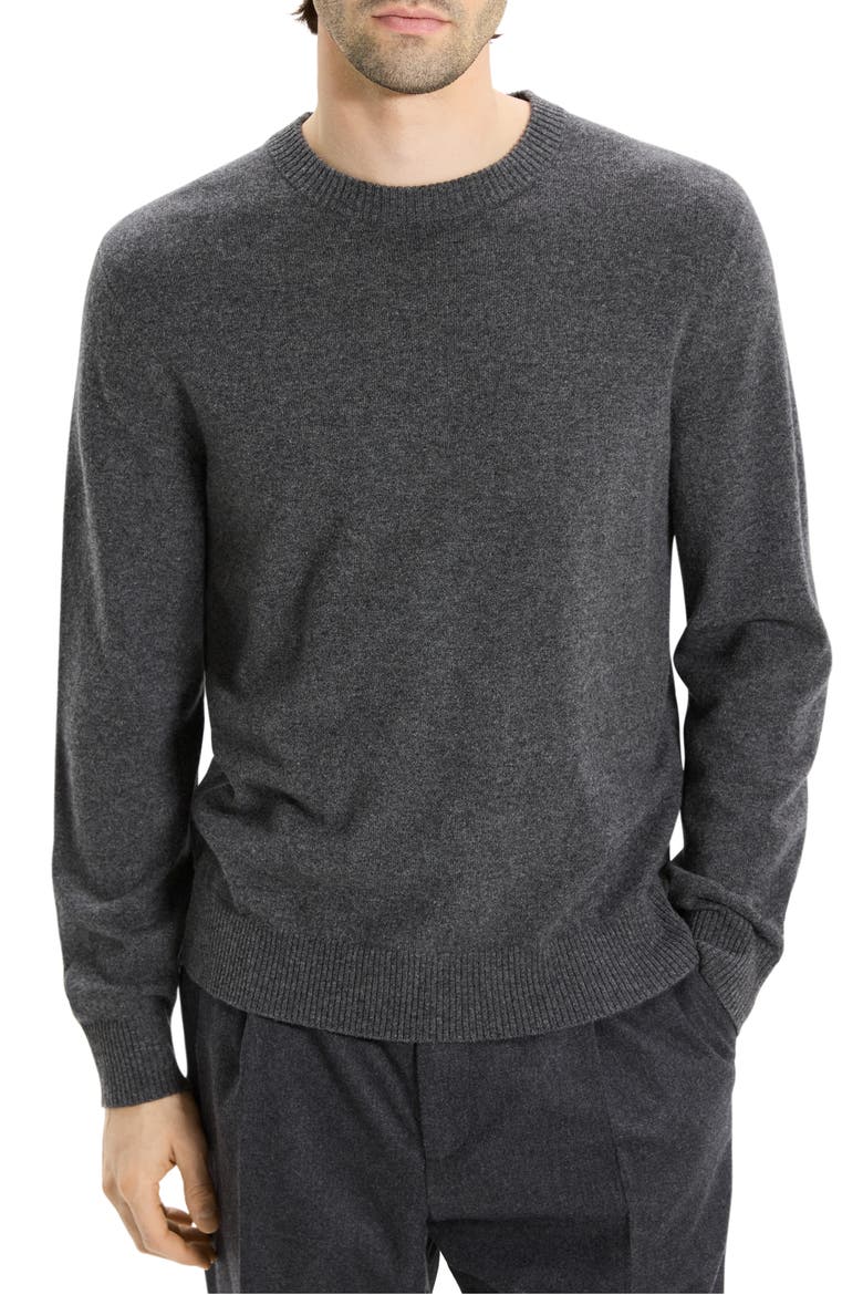 Hilles Cashmere Sweater, Main, color, CHARCOAL MELANGE