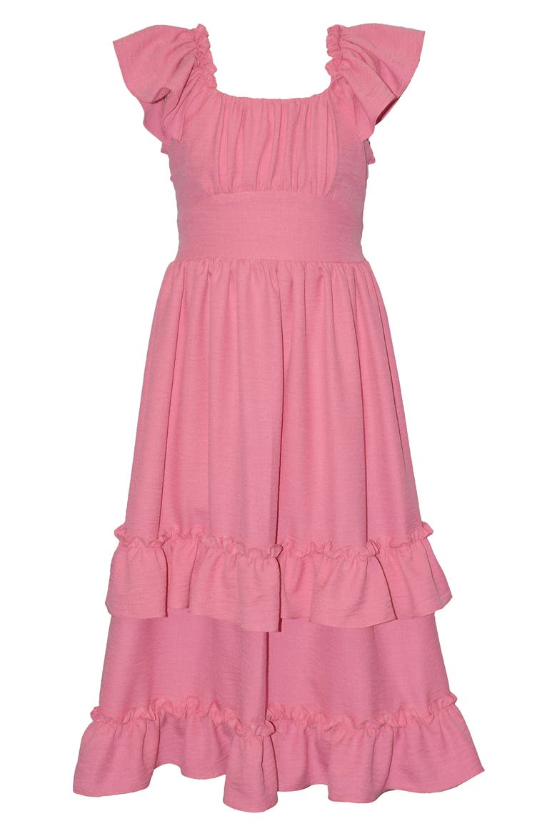 Kids' Ruffle Maxi Dress, Main, color, PINK