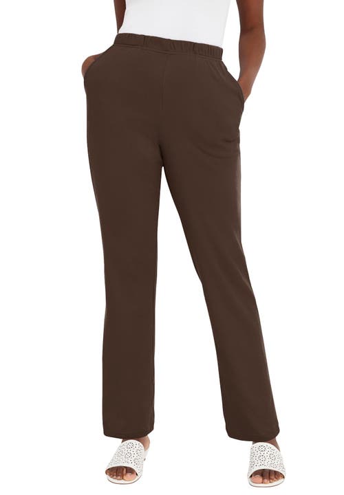 Jessica London Soft Ease Pant In Brown