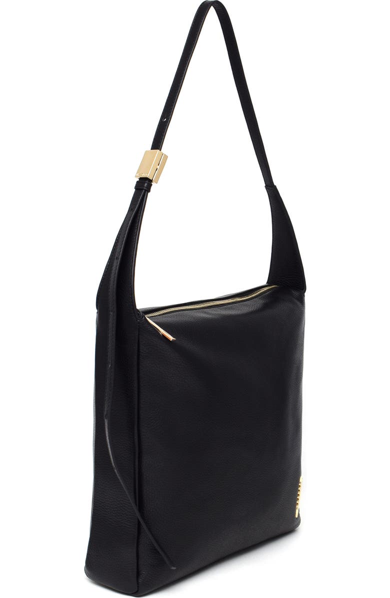 Thacker Dalia Pebbled Leather Crossbody Bag, Alternate, color, Black