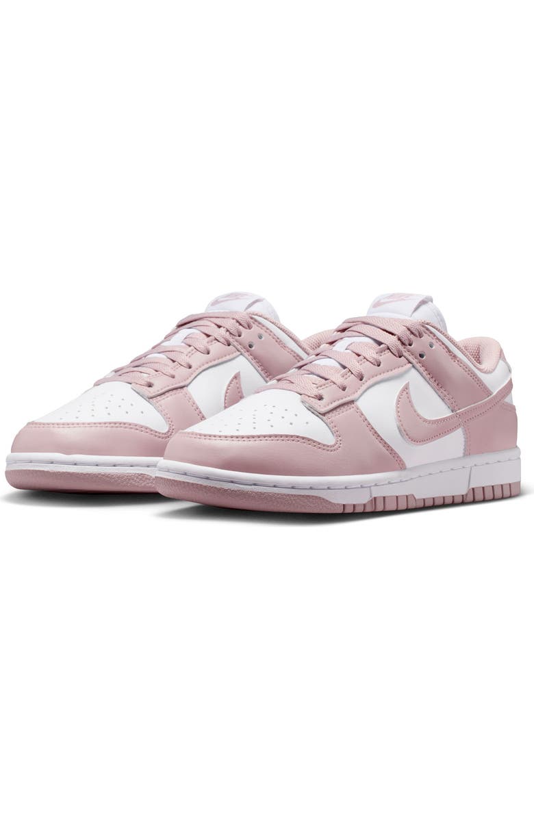 Nike Dunk Low Basketball Sneaker, Main, color, White/ Particle Rose/ White