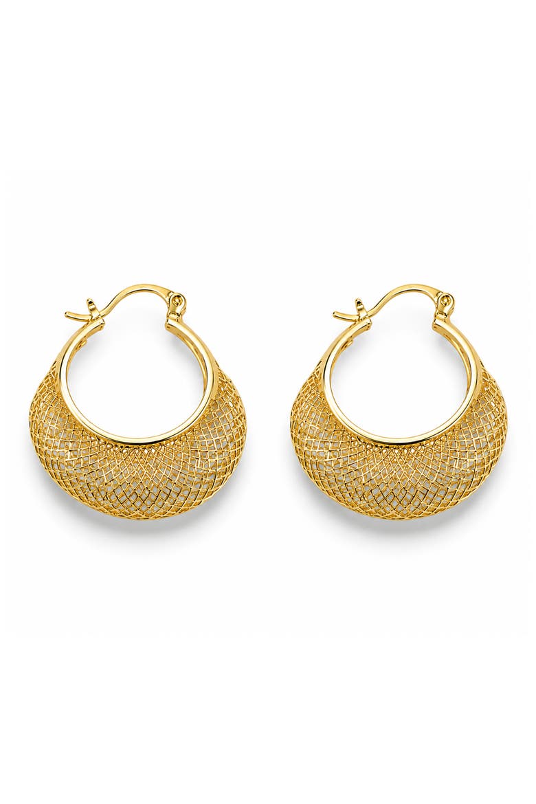 Golden Lace Hoop Earrings, Main, color, GOLD