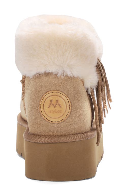 Mykos Suede & Faux Fur Trim Boot In Neutral