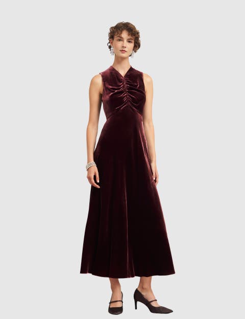 Isleworth Velvet Midi Dress