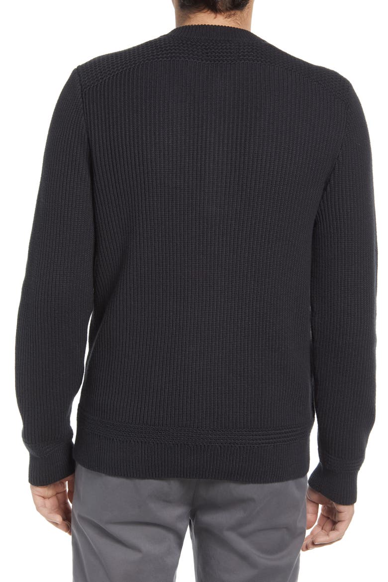 L.L.Ben Signature Archival Henley Sweater, Alternate, color, BLACK SLATE