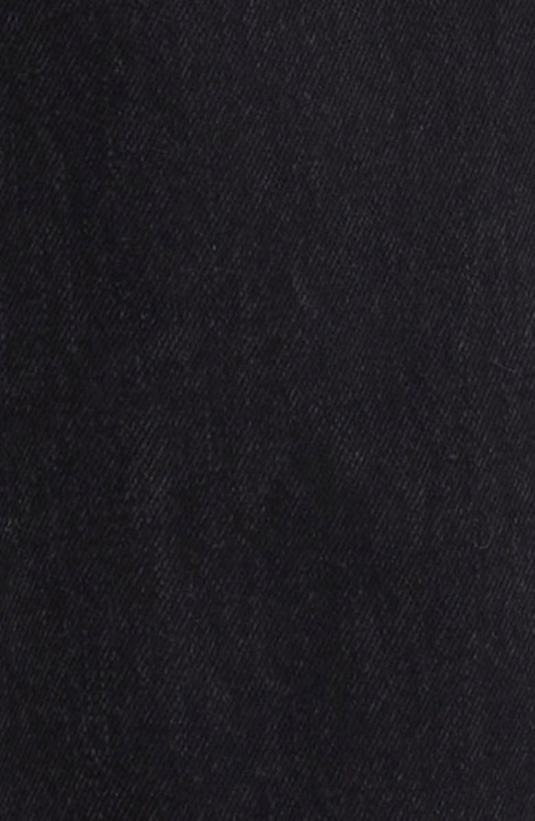 Area Slit Straight Leg Jeans with Crystal Chain, Alternate, color, Black