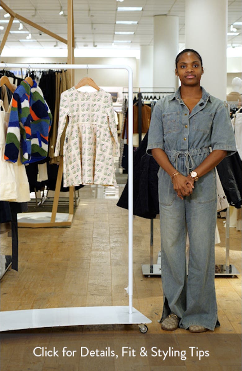 Kids' Flower Garden Long Sleeve Cotton Jersey Dress, sales video thumbnail