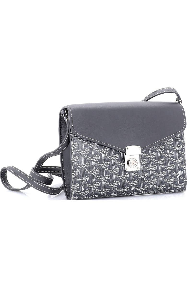 Pre-Owned Goyard Chypre Wallet on Strap Coated Canvas with Leather, Alternate, color,