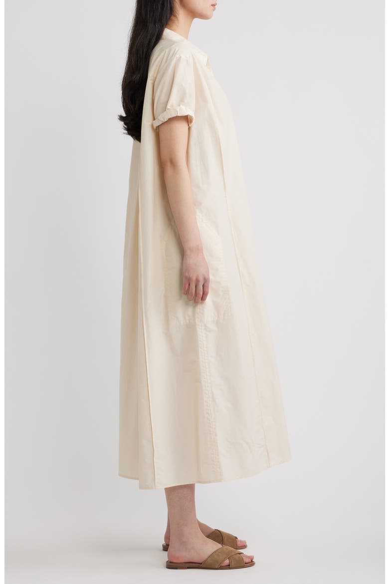 Gathered Polo Midi Dress, Alternate, color, ALMOND