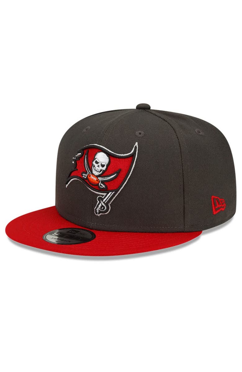 New Era Men's New Era Pewter/Red Tampa Bay Buccaneers 50th Anniversary Side Patch 9FIFTY Snapback Hat, Alternate, color, 