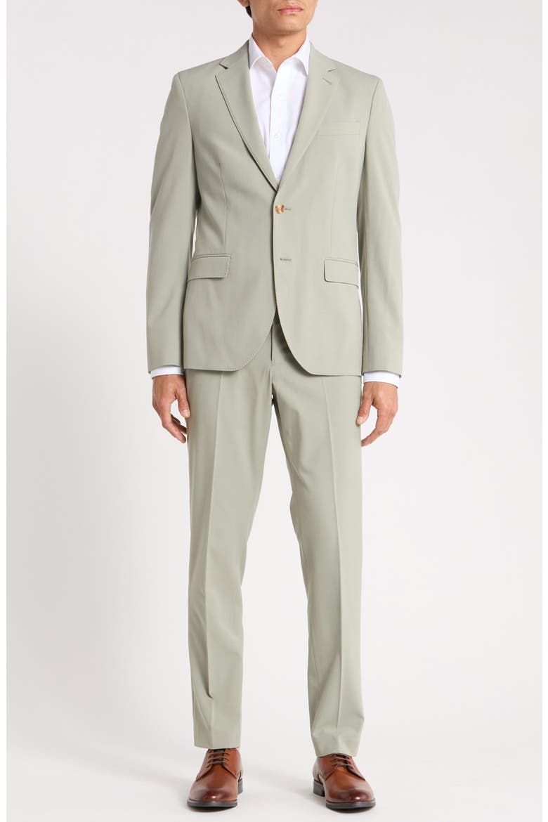 Extra Trim Fit Two-Button Suit, Main, color, GREEN HALO
