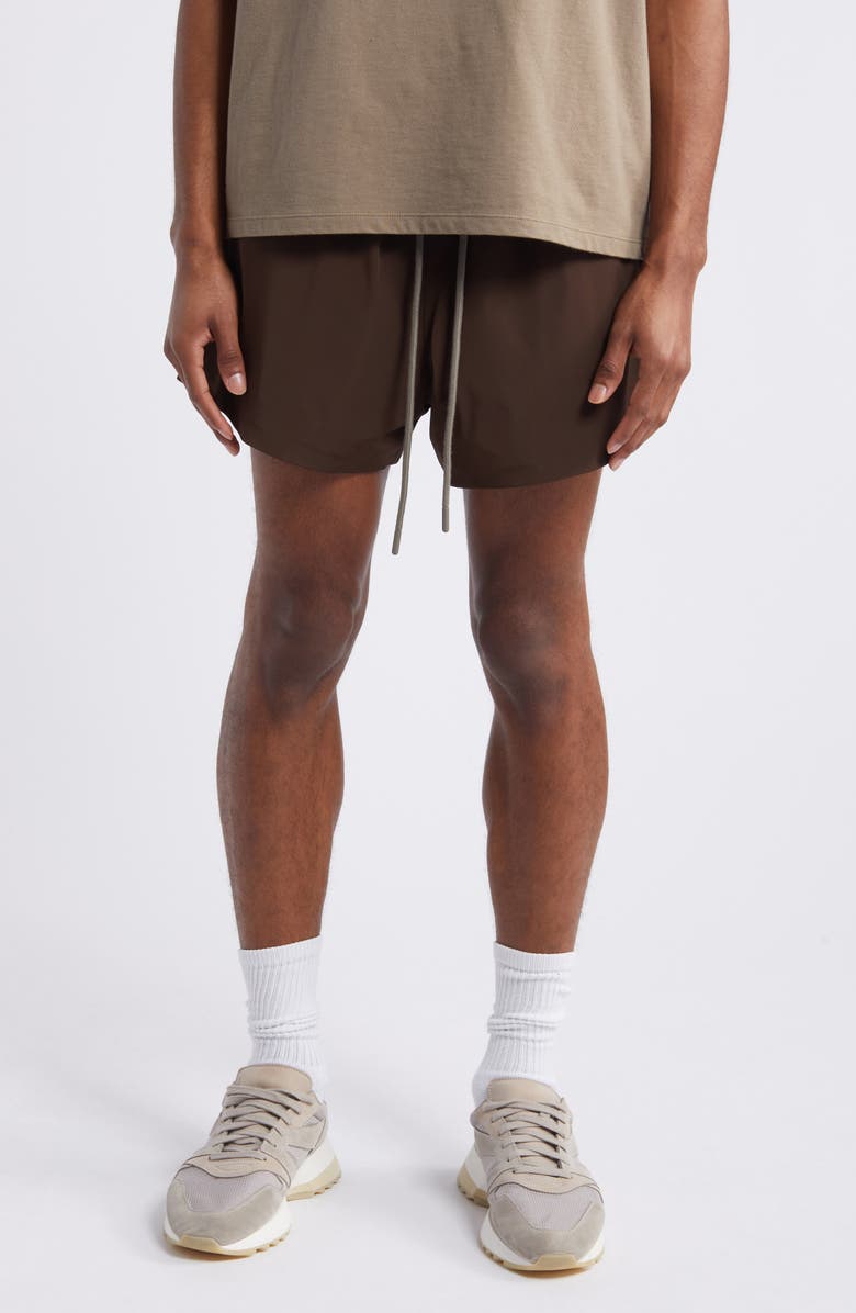 Fear of God Essentials Stretch Nylon Running Shorts, Main, color, 