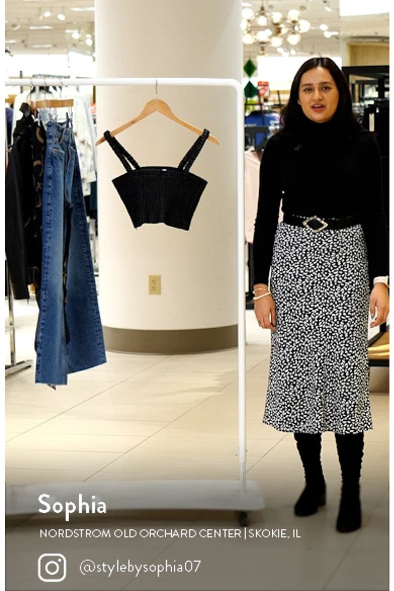 Smocked Faux Leather Crop Top video