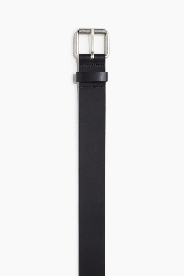 Leather Belt, Main, color, Black