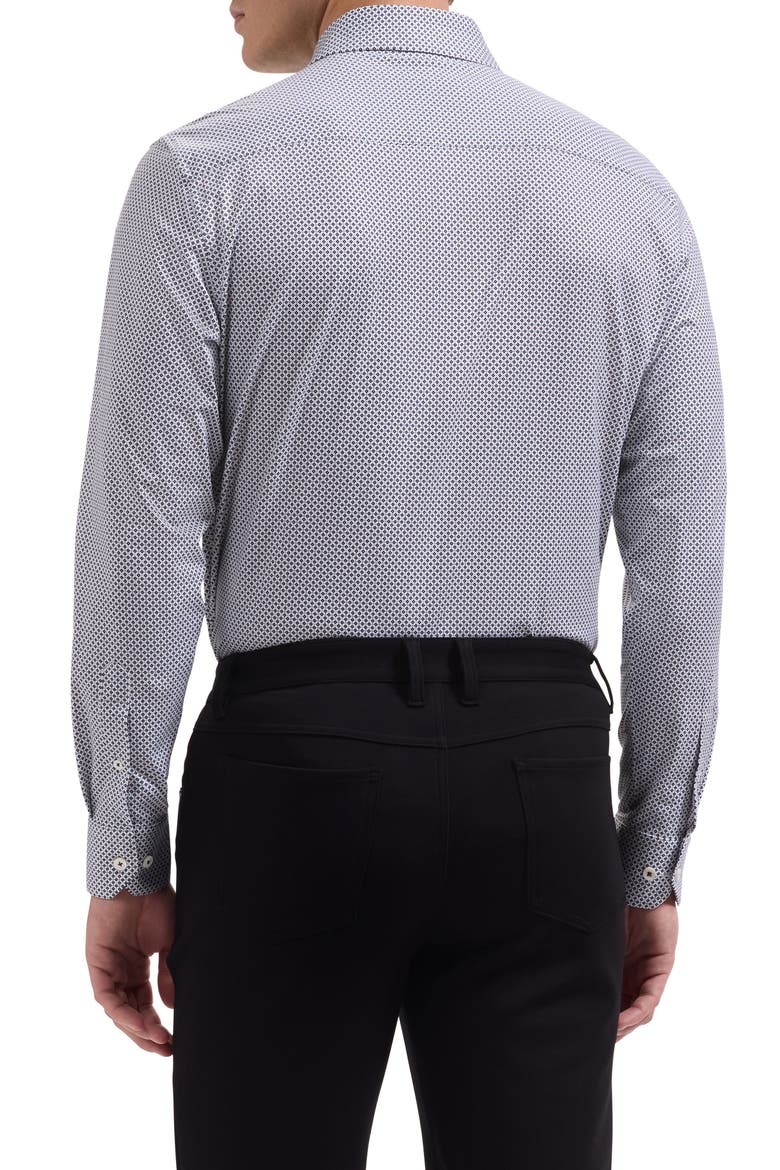James OoohCotton® Geo Print Button-Up Shirt, Alternate, color, WHITE