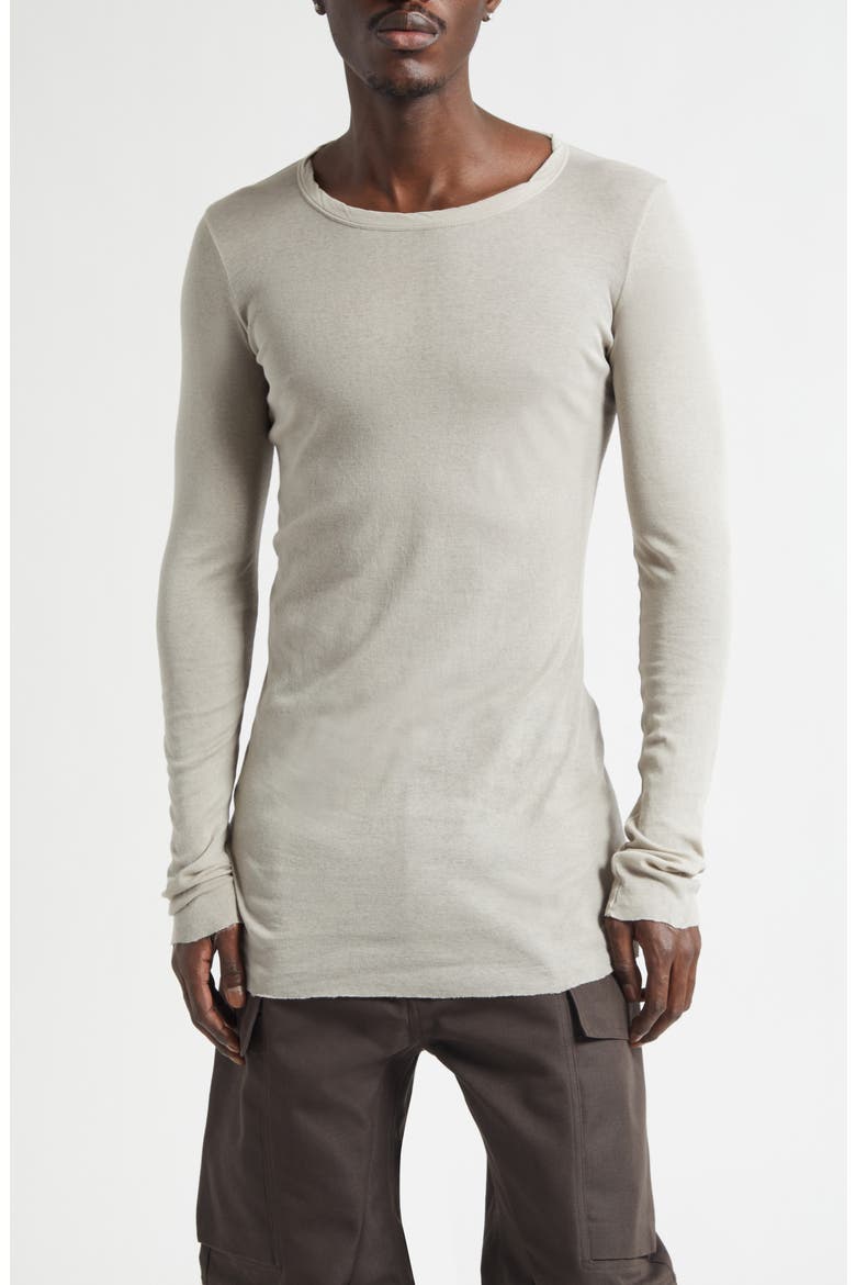 Long Sleeve Rib T-Shirt, Main, color, PEARL