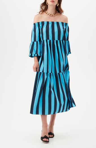 Trina Turk Latitude Off the Shoulder Midi Dress