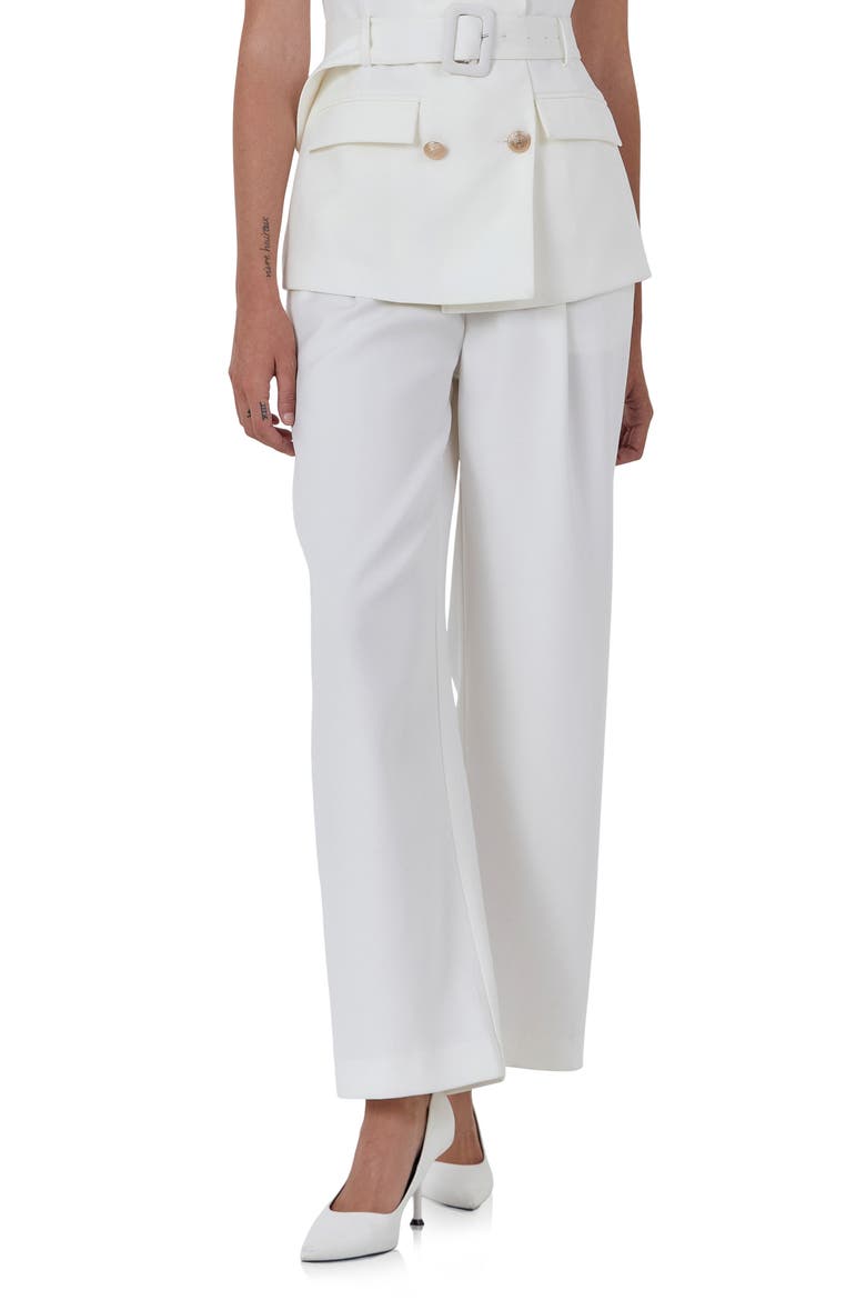 Pleated Pants, Alternate, color, IVORY