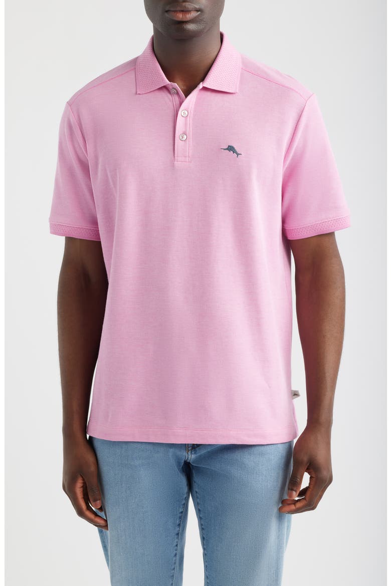 Emfielder Icon Solid IslandZone® Polo, Main, color, VERY BERRY HEATHER