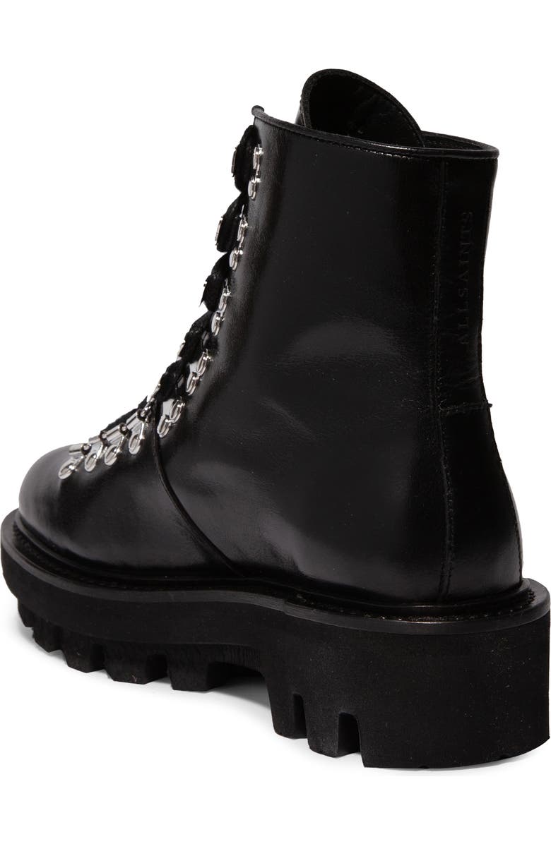 AllSaints Wanda Genuine Shearling Lug Sole Combat Boot, Alternate, color,