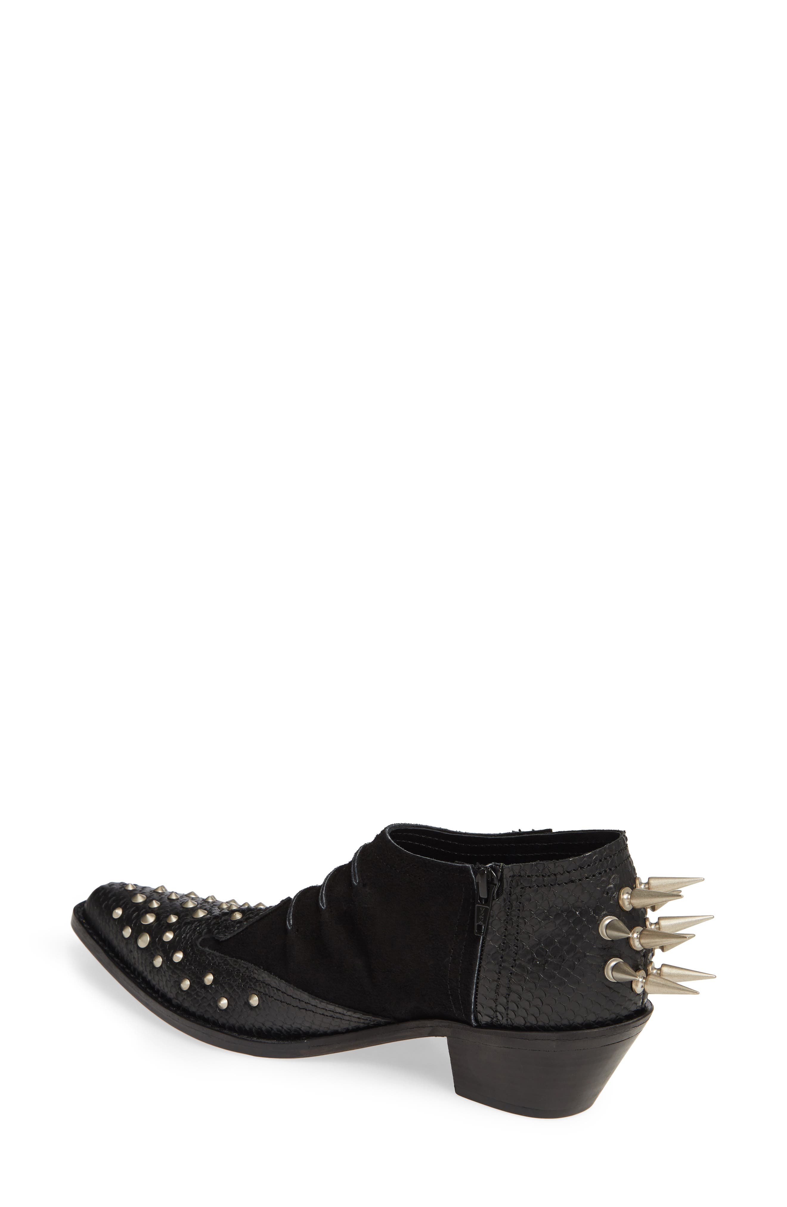 Ankle Cowboy Boot, Alternate, color, BLACK