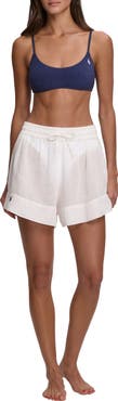 Polo Ralph Lauren Organic Cotton & Linen Cover-Up Drawstring Shorts
