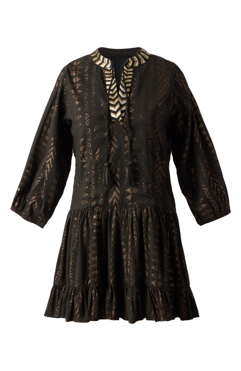Miraclesuit<sup>®</sup> Metallic Jacquard Cover-Up Dress, Alternate, color, Black