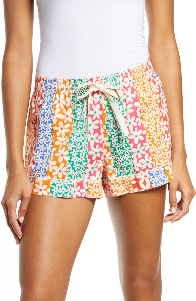 ban.do Floral Print Leisure Shorts, Main, color, 