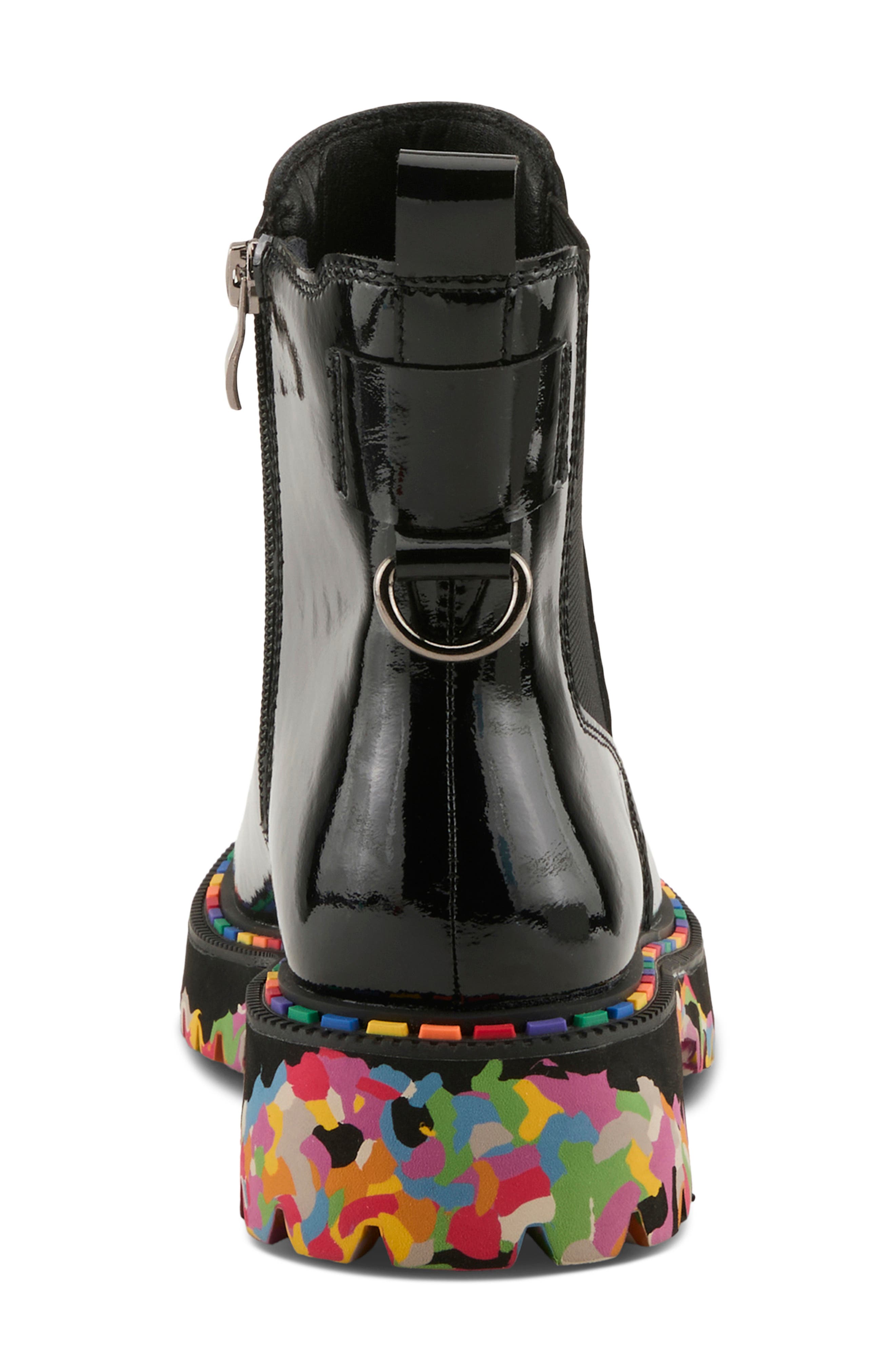 Spring Step Rager Bootie, Alternate, color, Black Patent