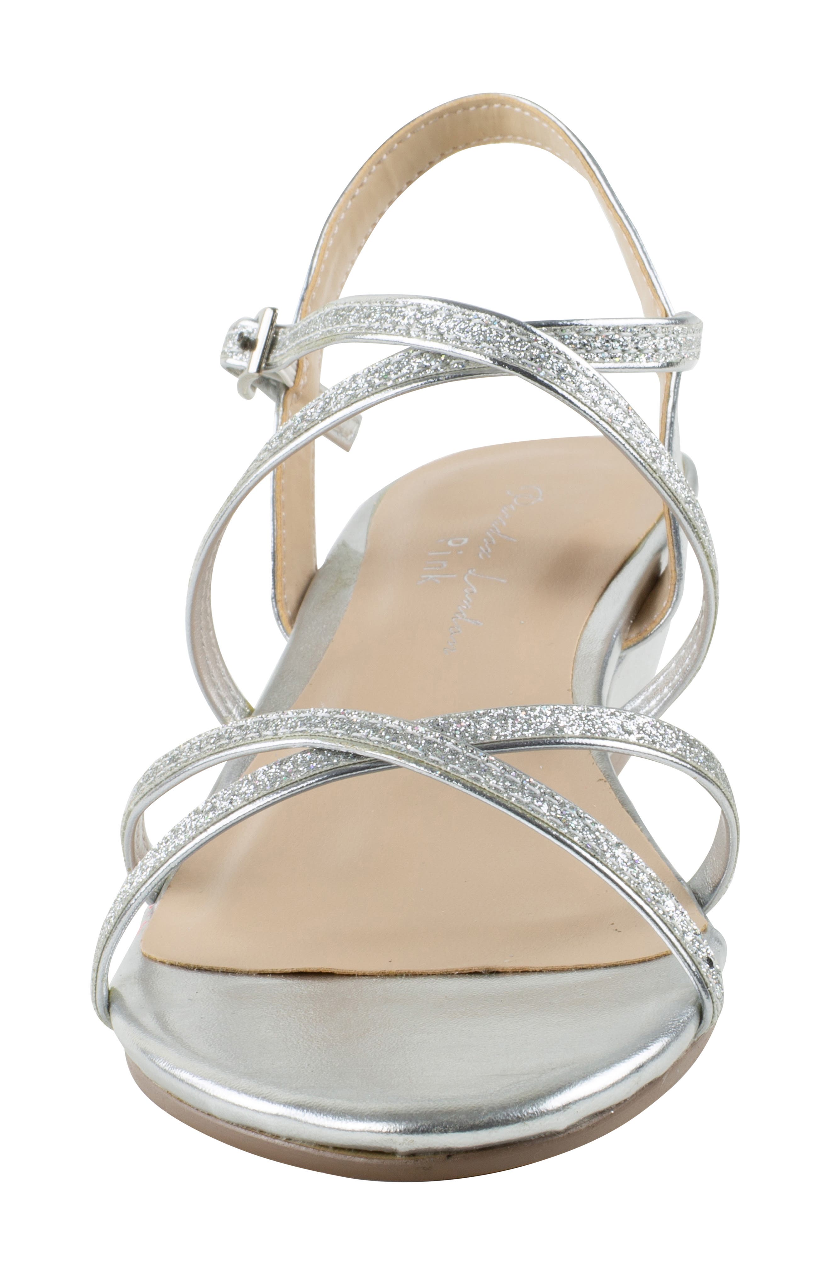 Kadie Wedge Sandal, Alternate, color, SILVER GLITTER
