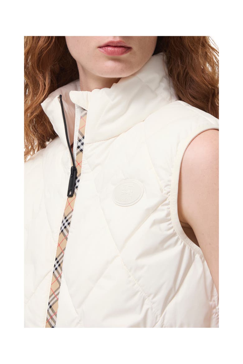 Packable Quilted Nylon Cheswick Gilet, Alternate, color, Tundra white