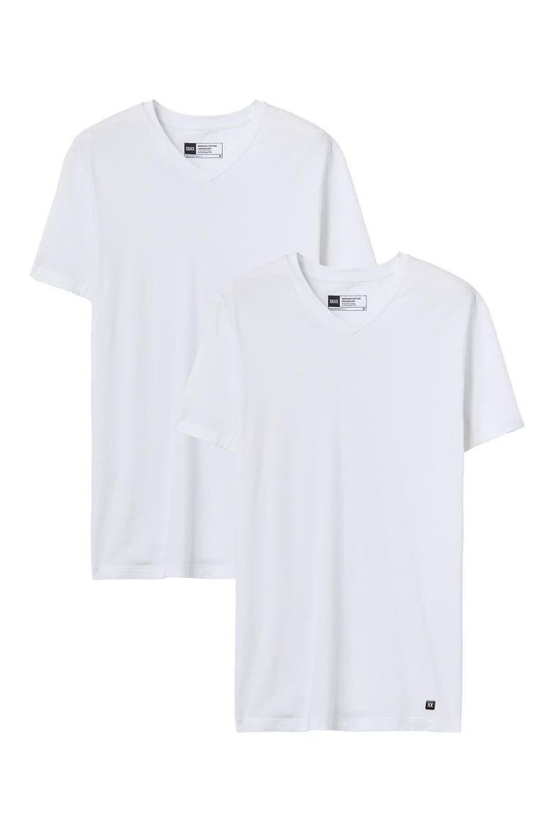 Dry Cotton 2-Pack Undershirts, Main, color, WHITE