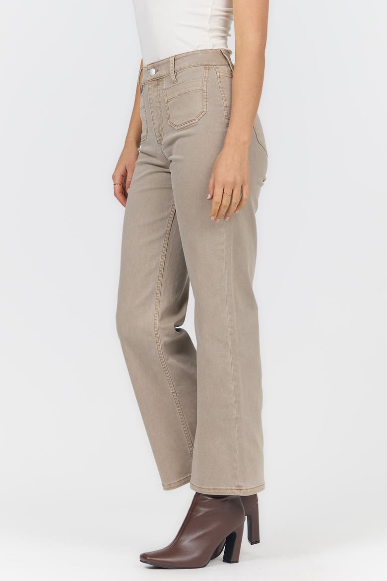 Holly High Waist Straight Denim Jeans, Alternate, color, Mink