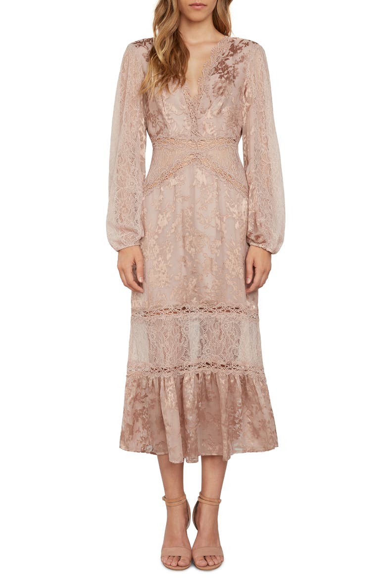 Lace Midi Dress, Main, color, BALLET