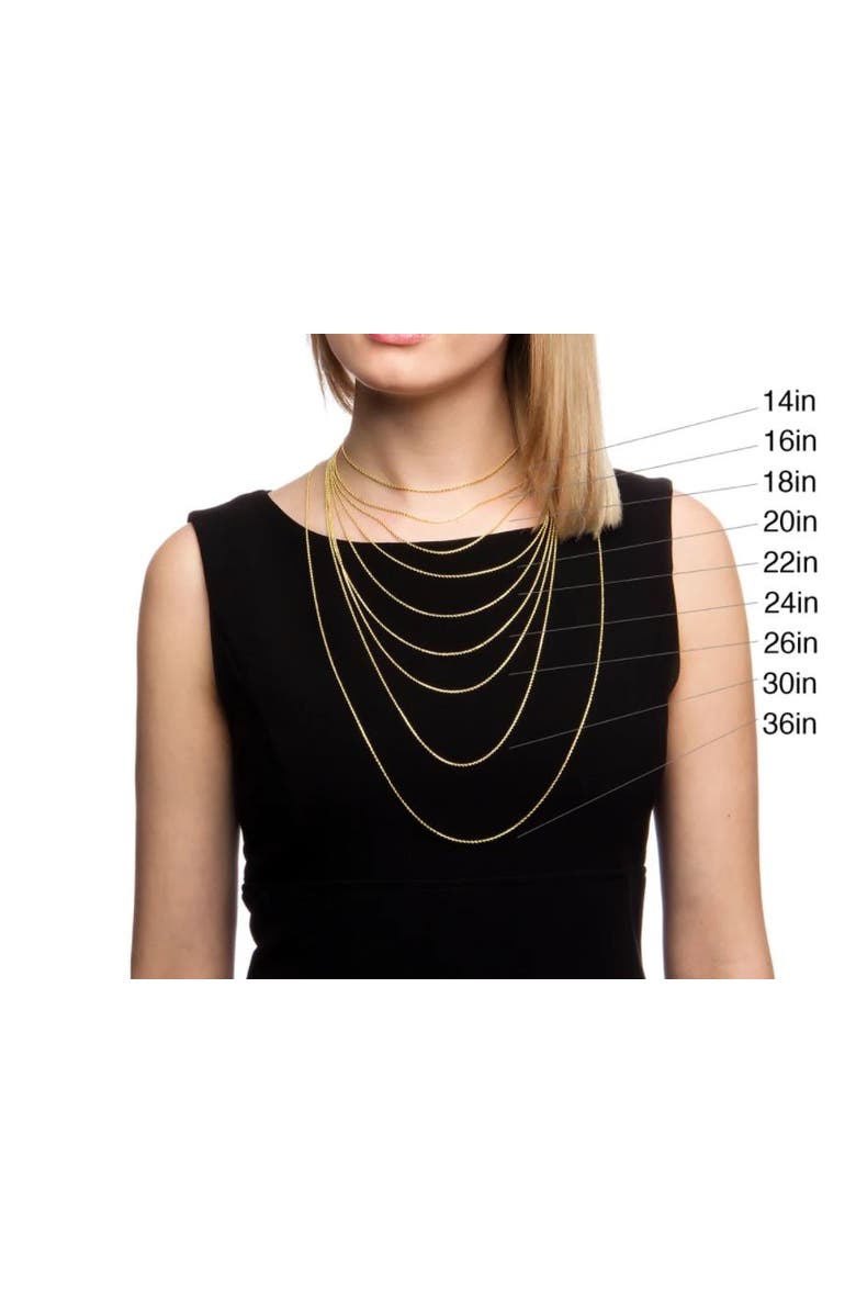 Bliss Diamond 14k Gold 0.7 millimeters Cable Necklace, Alternate, color, 14K Yellow Gold