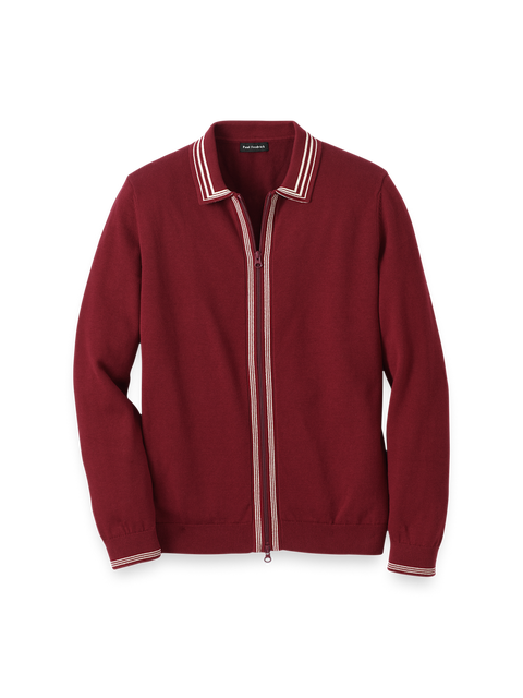 Cotton Full Zip Polo